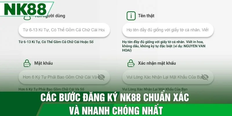 Các bước đăng ký NK88 chuẩn xác và nhanh chóng nhất